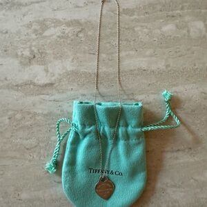 Tiffany & Co. Silver Pendant with Turquoise Pouch